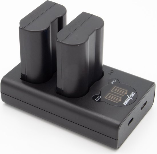Nikon EN-EL15 accu set 2x 1750mAh + USB dubbellader voor DSLR en Nikon 1 camera’s