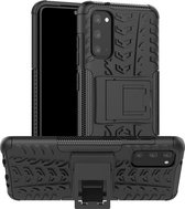 Cazy Samsung Galaxy S20 hoes - Rugged Hybrid - zwart