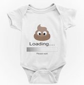 Passie voor stickers Baby rompertjes met tekst: Poep loading please wait  50/56