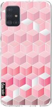 Casetastic Samsung Galaxy A51 (2020) Hoesje - Softcover Hoesje met Design - Cubes Vibe Print