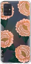 Casetastic Samsung Galaxy A51 (2020) Hoesje - Softcover Hoesje met Design - Winterly Flowers Print