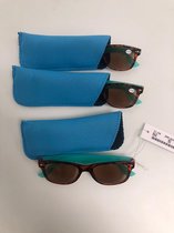 Set van 3 leesbrillen - lichtblauw - +2.00