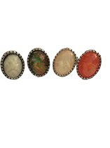 Petra's Sieradenwereld - Set van 4 ringen mix kleur (117)