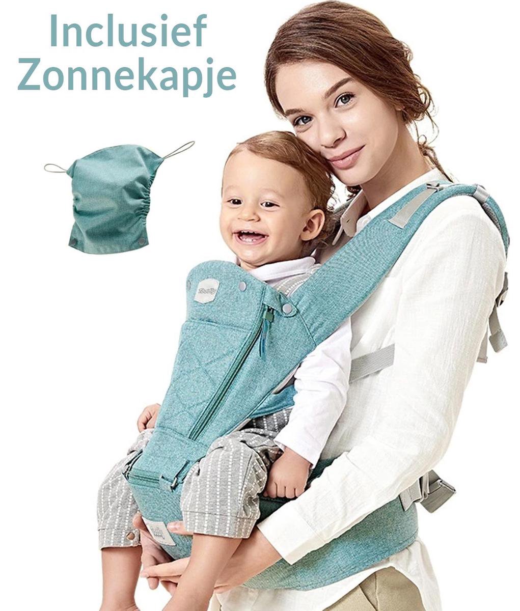 Toddly Baby Draagzak - met Zacht Zitje en Zonkapje - Getest tot 50kg |  bol.com