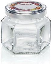 Leifheit 3209 Pot à confiture hexagonal 106 ml verre / argent (lot de 3 pièces)