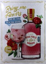 Assiette murale - Rose Field Gin Bring Me Flowers - 30 x 40 cm