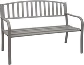 Tuinbank-Staal-grijs-127.5 cm breed - 2 zitter