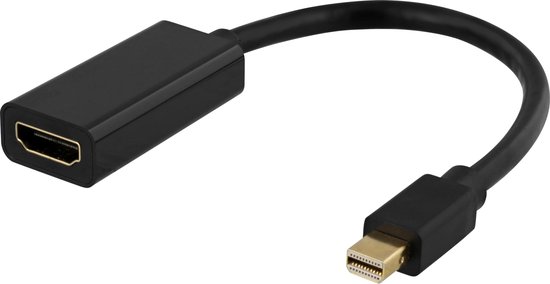 DELTACO DP HDMI45 Mini DisplayPort Mannelijk Naar HDMI Vrouwelijk 
