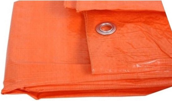 Oranje afdekzeil / dekzeil 3.9 x 4.9 meter - dekkleed of zeil - oranje  artikelen | bol.com