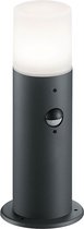 LED Tuinverlichting - Buitenlamp - Trion Hosina - Staand - Bewegingssensor - E27 Fitting - Mat Zwart - Aluminium - BSE