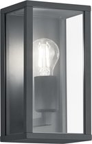 LED Tuinverlichting - Tuinlamp - Trion Garinola - Wand - E27 Fitting - Mat Zwart - Aluminium - BSE