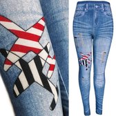 Jeans Legging Dames - Print - Maat L/XL 'Josabina'