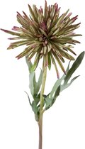 Viv! Home Luxuries Chrysant Spinnekop - zijden bloem - groen paars - topkwaliteit