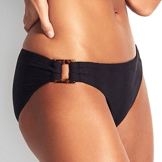 Quagga B olie Soms soms Seafolly Caprisea Hipster - Black - Zwart Bikini Broekje - Maat 36 | bol.com