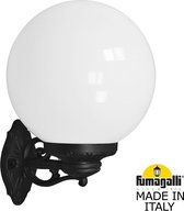 Fumagalli G300 Bisso Wandlamp Buiten Tuinverlichting Zwart E27 Opaal