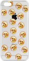 ADEL Siliconen Back Cover Softcase Hoesje Geschikt voor iPhone 5/ 5S/ SE - Smileys Emoticons