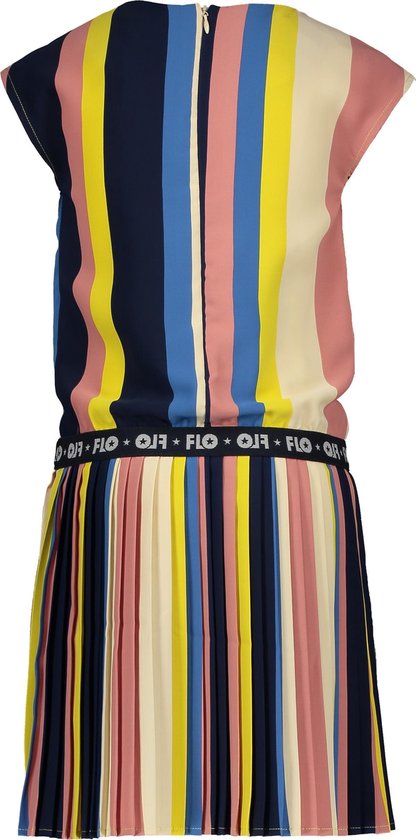 Like FLO Meisjes multicolor streep jurk met plisse rok - multi - Maat 104 |  bol.com