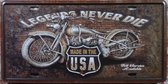 Wandbord, Vintage, Retro, Mancave, Wand Decoratie, Emaille, Reclame Bord, Tekst, Metalen bord, Grappig, 15 x 20 cm, Mannen Cadeau, Bar, Cafe, Motor, Route 66,Cave & Garden