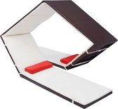 Ligbed Tuin Bruin (Incl LW Fleecedeken) - Ligbank Tuin - Buitenbed - Loungebed buiten