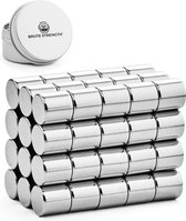 Brute Strength - Super sterke magneten - Rond - 10 x 10 mm - 60 stuks - Neodymium magneet sterk - Neodymium magneet sterk - Voor koelkast - whiteboard