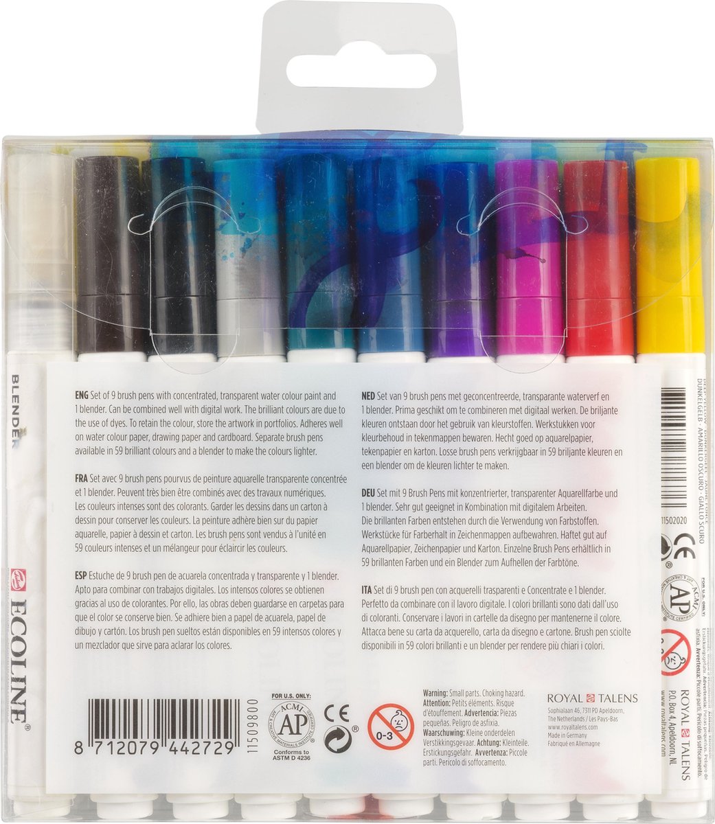 Ecoline Brush Pen set Handlettering | 10 kleuren — afbeelding 5