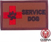 Service dog bruine K9 militaire geborduurde patch embleem met velcro