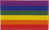 Geborduurde Patch Embleem Met Klittenband - Gay Pride LBGTQ Regenboog Vlag