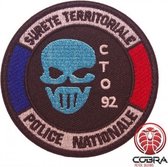 Surete Territoriale Police Nationale Geborduurde militaire patch embleem met klittenband