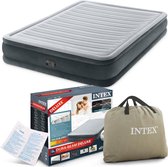 Intex luchtbed - Kingsize - 2 persoons - 152 x 203 x 33 cm - grijs - met ingebouwde elektrische pomp