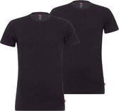 Levi's - T-shirt Ronde Hals Zwart 2Pack - XL - Slim-fit