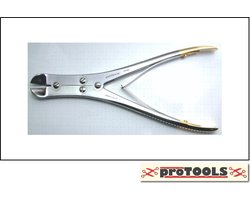proTOOLS Zijsnijtang 'wire cutter' - 24 cm - haaks - met Tungsteen Carbide (Widia) snijvlak - Medische kwaliteit kabelsnijder