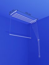 Heavy-duty Ruimtebesparend Plafond Droogrek - 5 stangen elk 110 cm lang