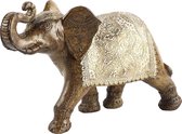 Olifant - goud - Bruin - Polyserin - 40cm