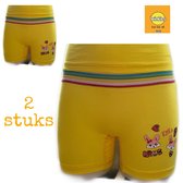 Embrator 2-stuks meisjes Boxershort met opdruk geel maat 98/104