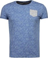 Blader Motief Summer - T-Shirt - Blauw
