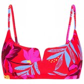 Seafolly On Vacation Bralette Chilli - Bikinitopje Top Rood / Geel / Blauw Gebloemd Sexy Dames - Maat 36 (S)