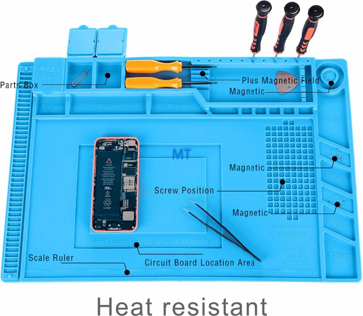 Kit Réparation de Matériel Électronique Professionnel avec Tapis de  Réparation 78-en-1
