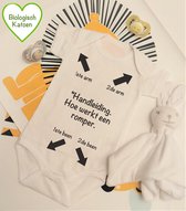 Rompercity - Design Romper Romper Handleiding / Biologisch Katoen / Geboorte Cadeau / Maat 50-56