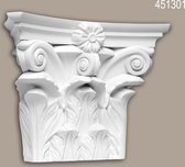 Pilaster kapiteel Profhome 451301 Gevelelement Pilaster Wandpijler Exterieur lijstwerk Corinthische stijl wit