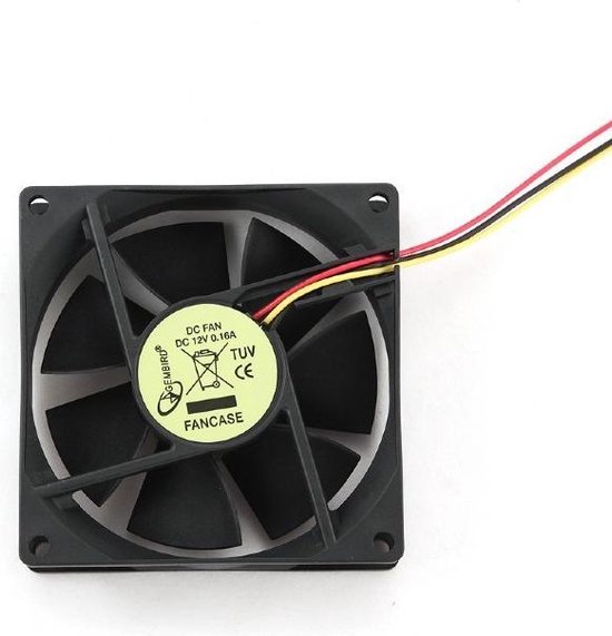 Ventilator (case fan) voor in de PC met glijlager - 80 x 80 x 25 mm |  bol.com