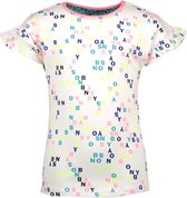 B.Nosy Meisjes T-shirt - white letter - Maat 92