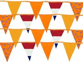 Vlaggenlijn Textiel 14 vlaggen 8,5 mtr Oranje