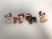4 stuks - koelkastmagneetjes - honden