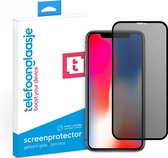 Telefoonglaasje Privacy Screenprotectors - Geschikt voor iPhone X - Privacy - Volledig Dekkend - Gehard Glas Screenprotector - Geschikt voor iPhone X - Beschermglas