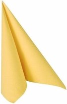 40x Serviettes à thème de luxe couleur jaune 33 x 33 cm - Serviettes en papier jetables - Décorations / décorations de luxe jaune