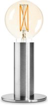 EDGAR SOL tafellamp Platinum / RVS met led lamp - dimbaar touch