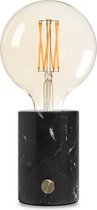 EDGAR ORBIS marmer tafellamp zwart inclusief led lamp - dimbaar