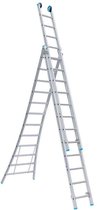 Eurostairs Reform ladder driedelig uitgebogen 3x9 sporten