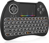 Elementkey® RGB2 - Draadloze toetsenbord - Touchpad - LED - Wireless Keyboard voor o.a. Smart TV / Android