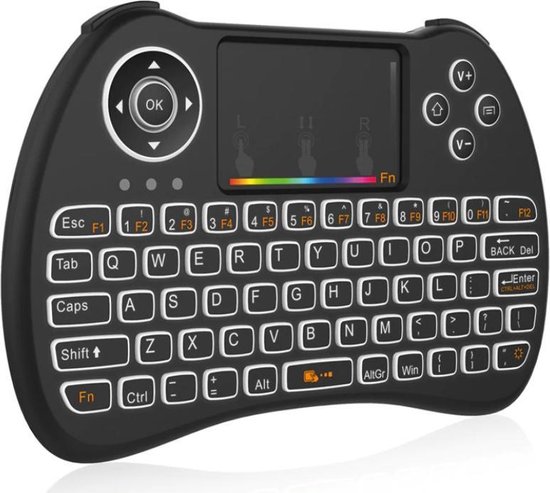 bol.com | ElementKey® RBG2 - Draadloze toetsenbord - Touchpad - LED -  Wireless Keyboard voor...